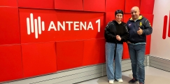 Viviane com Augusto Fernandes, voz da Antena 1