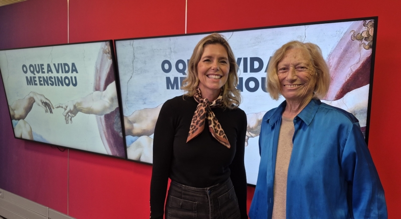 Imagem de Maria Emília Brederode Santos à conversa com Mafalda Anjos