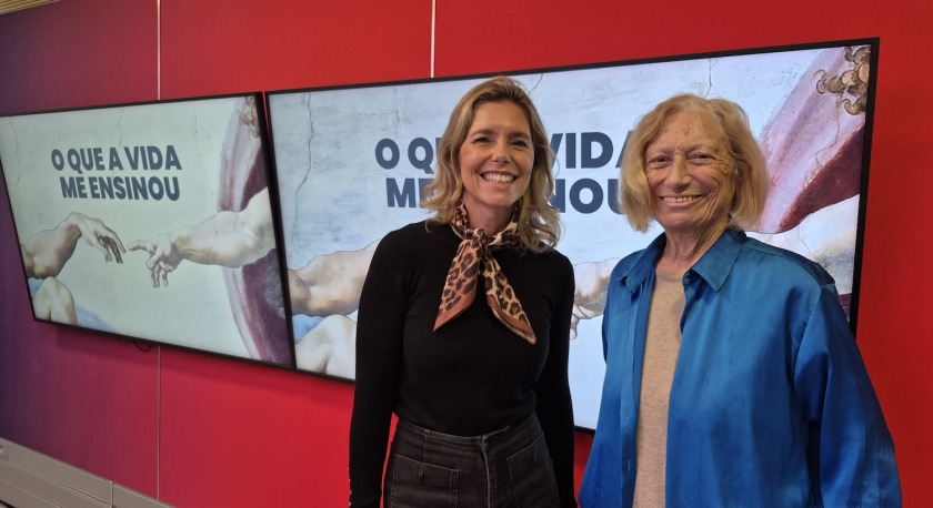 Imagem de Maria Emília Brederode Santos à conversa com Mafalda Anjos