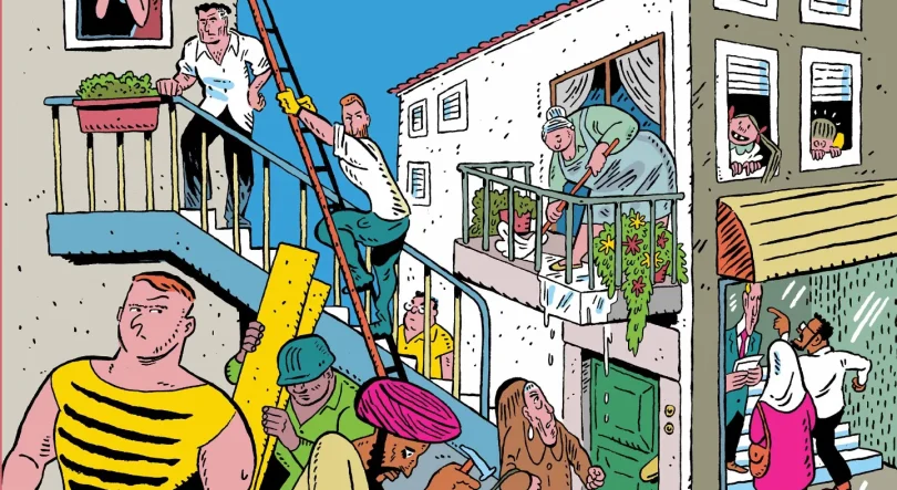 Imagem de Ana Bárbara Pedrosa e Nuno Saraiva, com boa e má vizinhança